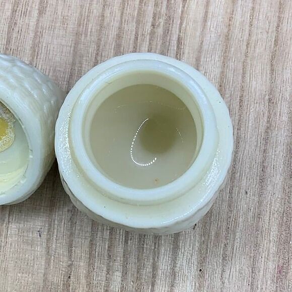 Avon Vintage Sachet Milk Glass Rose Cream Empty Owl - Picture 2 of 7